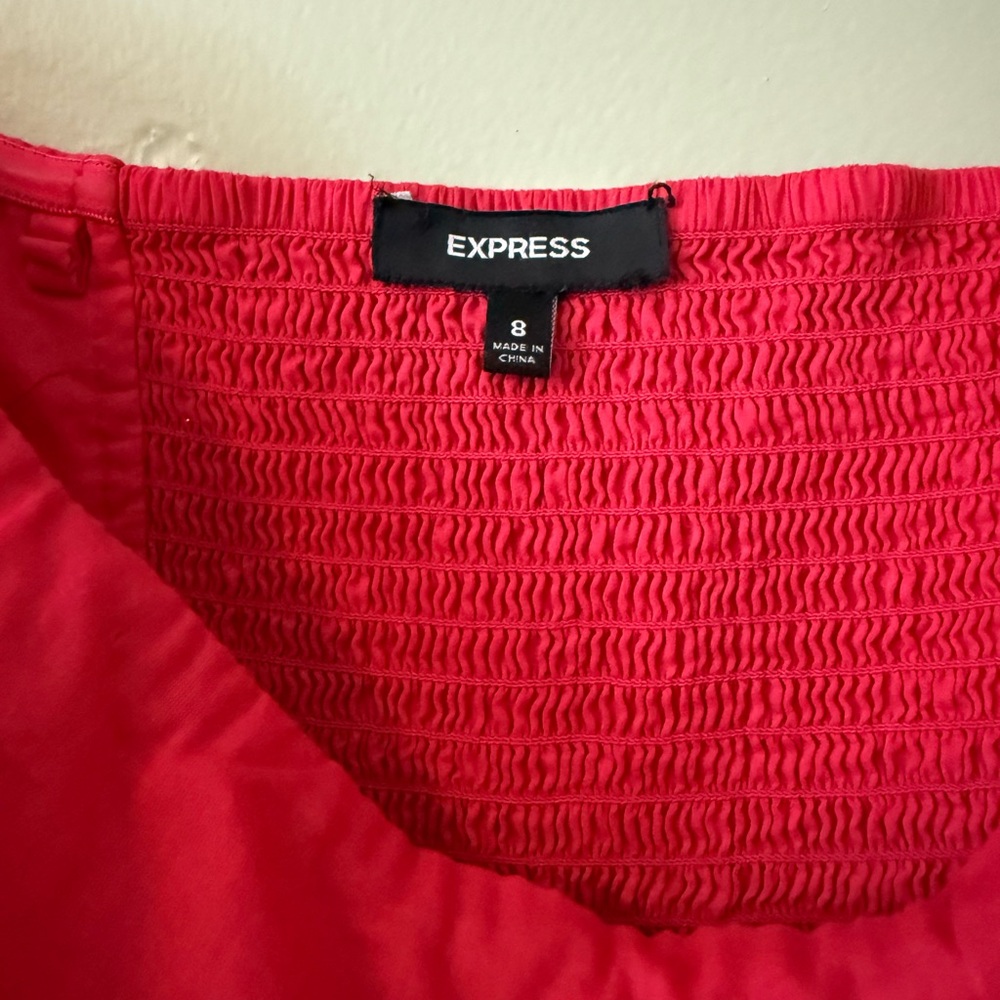 Pink Strapless Ruffle Dress - Picture 3 of 4